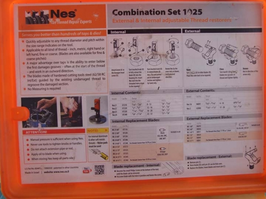 >>>>   ขายชุดซ่อมเกลียว Nes 1025 set จากประเทศอิสราเอลครับ