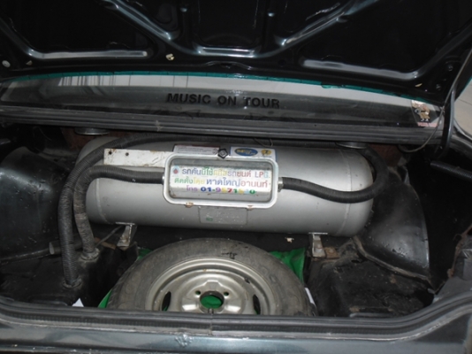 รถพร้อมใช้ ขี่กลับบ้านได้เลย แก๊ส น้ำมัน รถข้าราชการ รถสีเขียวเข้มแต่ติดสติกเกอเขียวอ่อนด้านบน