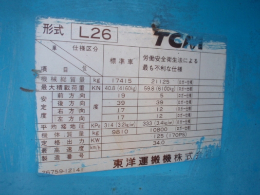 ขายรถตัก TCM L26 ขายรถตัก TCM L26