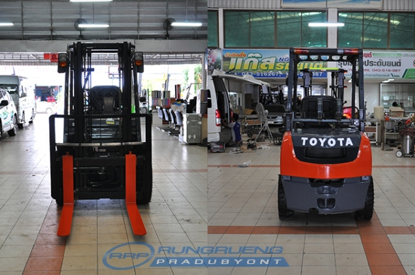 ขายรถโฟล์คลิฟท์มือสอง TOYOTA รุ่น 8FG30 ราคา 415,000 บาท นำเข้าจากประเทศญี่ปุ่น 100\% ไม่เคยใช้งานในไทย