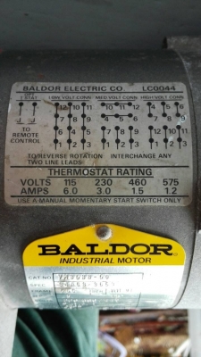 Sale>>มอเตอร์เกียร์ BALDOR made in USA. 0.5 HP. อัตราทด 1:87 สภาพสวย พร้อมใช้