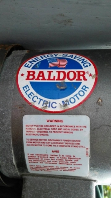 Sale>>มอเตอร์เกียร์ BALDOR made in USA. 0.5 HP. อัตราทด 1:87 สภาพสวย พร้อมใช้