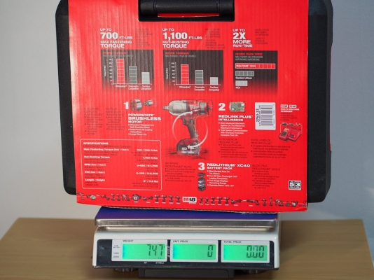 ประแจบล็อก1/2นิ้วไร้สาย Milwaukee 2763-22 พร้อมแบ็ต 4.0แอมป์ 2ก้อนแท่นชาร์จและเคสพลาสติค