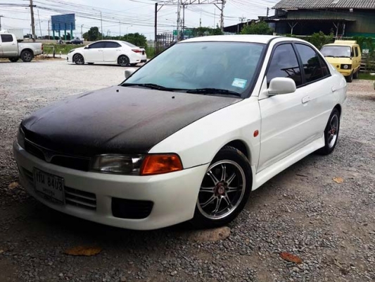 Mitsubishi lancer 1.8 ปี 97 auto lpg สีขาวสวย