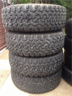 ยาง All BF goodrich 285 75 16 ปี11 ลงพื้นจริงปี13 ดอกติดหนวด ไม่มีปะ ใช้กันยาว2-3ปีสบายๆ