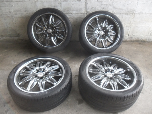 ล้อแม็ก 20นิ้ว 5รู114 หน้าตื้นหลังลึก พร้อมยาง สวยๆ 4 ล้อ ราคา 9800 บาท