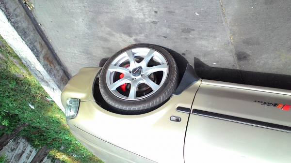 แม๊กขอบ 17 ขนาด 4 รู 100 พร้อมยาง 205/45R17 ชุด  4 ล้อ tel.081-427-3941