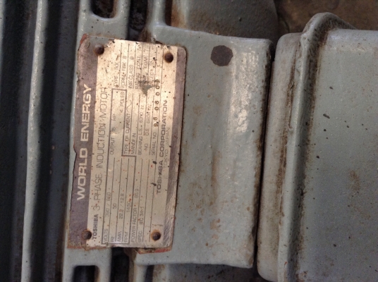 ขายมอเตอร์ Toshiba 15Hp 380V มูเลย์3" ขายมอเตอร์ Toshiba 15Hp 380V มูเลย์3"