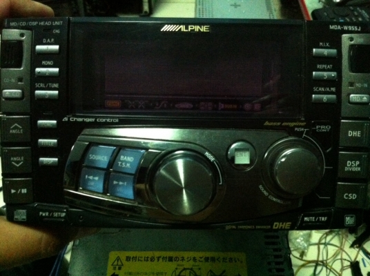 Alpine MDA-W955J รุ่นท็อปCD MD ปรีเอ้า3ชุด กราฟฟิกหน้าจอ วัดโวทหน้าจอ ปรับระดับไฟฟ้าได้10ระดับ คุมกล่องCD Made in Japan สภาพสวย มือ2 ญี่ปุ่น