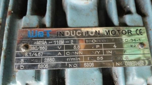 Sale>>โบวเวอร์ 5.5 HP. 380 V. 2880 RPM.มี 7 ตัว.