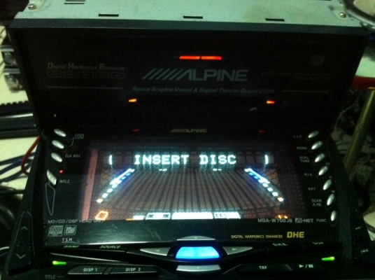 Alpine MDA-W700JB CD MD กราฟฟิกหน้าจอ หน้าจอไฟฟ้า คุมกล่องCD Made in Japan สภาพสวย มือ2 ญี่ปุ่น