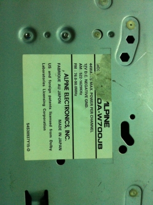 Alpine MDA-W700JB CD MD กราฟฟิกหน้าจอ หน้าจอไฟฟ้า คุมกล่องCD Made in Japan สภาพสวย มือ2 ญี่ปุ่น