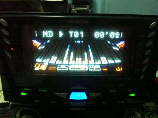 Alpine MDA-W700JB CD MD กราฟฟิกหน้าจอ หน้าจอไฟฟ้า คุมกล่องCD Made in Japan สภาพสวย มือ2 ญี่ปุ่น