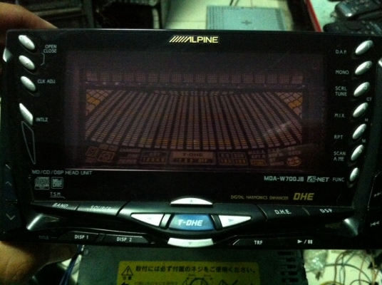 Alpine MDA-W700JB CD MD กราฟฟิกหน้าจอ หน้าจอไฟฟ้า คุมกล่องCD Made in Japan สภาพสวย มือ2 ญี่ปุ่น