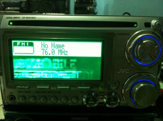 JVC KW-H800 รุ่นท็อป 24Bit 5V MP3 CD ไฟ7สี กราฟฟิกหน้าจอ ปรีเอ้า 3ชุด AUX หน้าเครื่องและหลังเครื่อง ฟั่งชั่นเยอะ คุมกล่องCD มือ2 ญี่ปุ่น