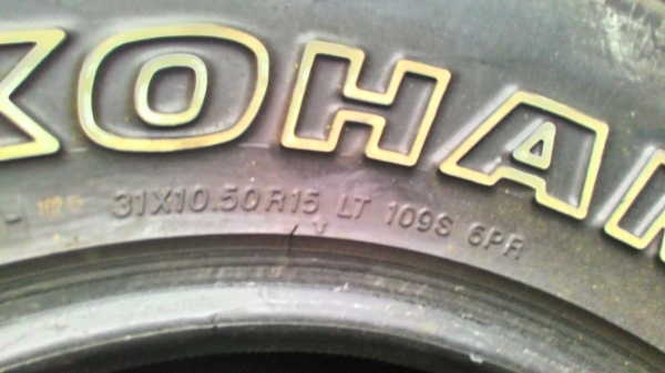 ขายยาง yokohama 30/10.5/r15 ปี13 1คู่ครับ ขายยาง yokohama 30/10.5/r15 ปี13 1คู่ครับ