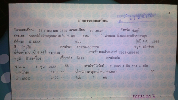 ขาย นิสสัน 720 เครื่องTD27ฝาดำ 4ประตู พร้อมทะเบียน 39,000 บาท ขาย นิสสัน 720 เครื่องTD27ฝาดำ 4ประตู พร้อมทะเบียน 39,000 บาท