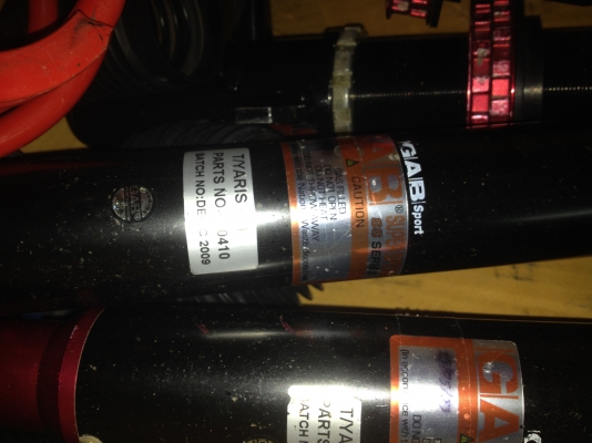 ขายสตรัทปรับเกียว โช๊ค GAB SS Series New vios 2007-2012 ปรับแข็งอ่อนได้ 32 ระดับ ขายสตรัทปรับเกียว โช๊ค GAB SS Series New vios 2007-2012 ปรับแข็งอ่อนได้ 32 ระดับ