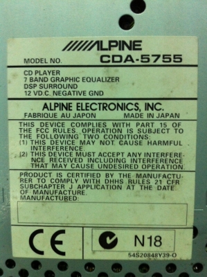 Alpine CDA-5755 PROCESSOR ใช้ร่วมกับเครื่องAlpine ทำให้เครื่องเล่นออก3ปรีเอ้า เล่นแผ่นCDได้ กราฟฟิกEQ  หน้าจอไฟฟ้า ปรับระดับหน้าจอได้ สภาพสวย Made in japan มือ2 ญี่ปุ่น