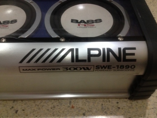 ตู้ซับ ALPINE SWE 1890 แอมในตัว 300W ของเก่าญี่ปุ่นสภาพสวย