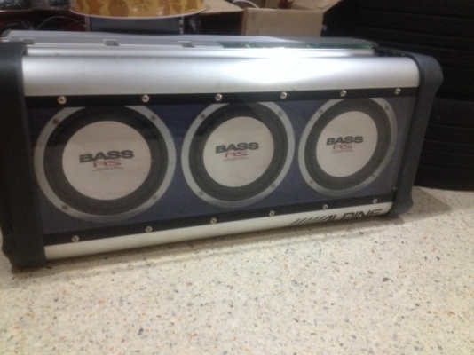 ตู้ซับ ALPINE SWE 1890 แอมในตัว 300W ของเก่าญี่ปุ่นสภาพสวย