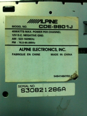 Alpine CDA-980J CD ปรีเอ้า1ชุด สภาพสวย มือ2 ญี่ปุ่น