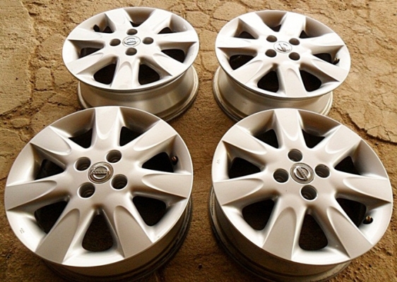 ล้อแม็กแท้ๆ ขอบ15 สภาพป้ายแดง 4รู100 ใหม่กริ๊บ(4วง3,800บ.)