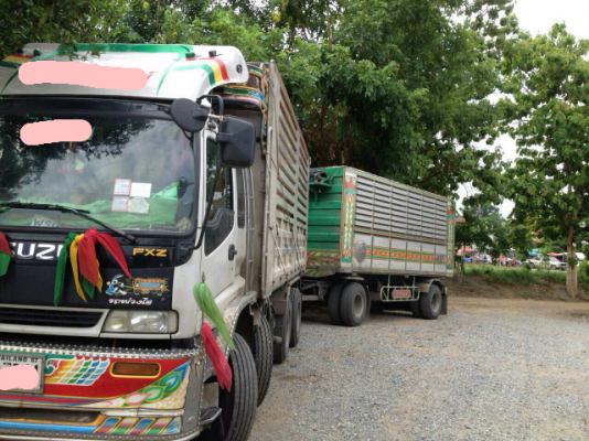 ขายรถบรรทุก 20 ล้อพ่วงแม่ลูกดัมพ์ ISUZU DECA 270 แรงม้าปี 2547 ลูกพ่วง 2 เพลา