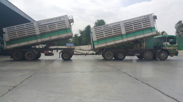 ขายรถพ่วง 24 ล้อ แม่-ลูก กระบะเหล็กคอกเกษตรดั้ม HINO PROFIA P11C-325 แรง 7 เกียร์ ช่วงล้าง ZM-10 น๊อด ราคาแค่่.1600000 ต่อรอง สนใจรีบโทรด่วน