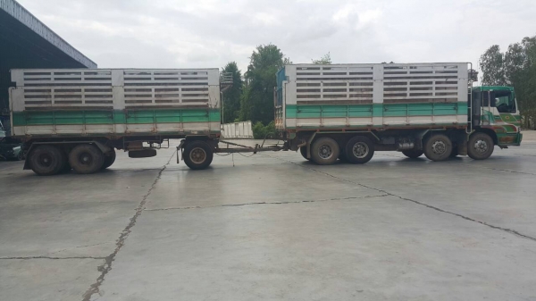 ขายรถพ่วง 24 ล้อ แม่-ลูก กระบะเหล็กคอกเกษตรดั้ม HINO PROFIA P11C-325 แรง 7 เกียร์ ช่วงล้าง ZM-10 น๊อด ราคาแค่่.1600000 ต่อรอง สนใจรีบโทรด่วน