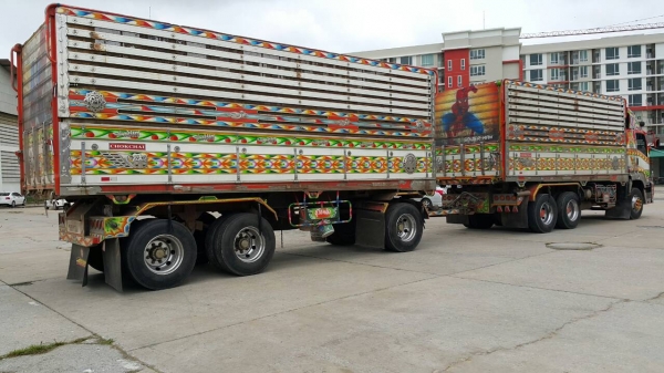 ขายดาวน์รถพ่วง 22 ล้อ แม่-ลูก กระบะเนียมคอกเกษตรดั้ม ISUZU 360 ปี.56 ปรายปี ขายดาวน์ 800000 สนใจรีบจองด่วน