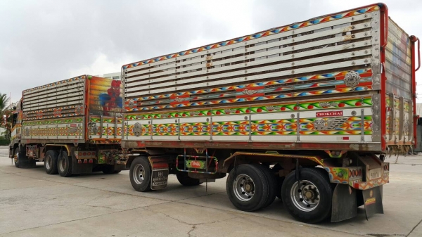 ขายดาวน์รถพ่วง 22 ล้อ แม่-ลูก กระบะเนียมคอกเกษตรดั้ม ISUZU 360 ปี.56 ปรายปี ขายดาวน์ 800000 สนใจรีบจองด่วน