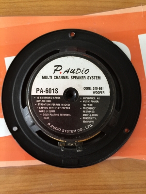 ขายลำโพงกลางแหลม P.AUDIO 6.5" รุ่น PA-601S ขายลำโพงกลางแหลม P.AUDIO 6.5" รุ่น PA-601S