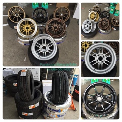 ขายล้อใหม่ 15 CE28-RPF1 กว้าง 7" 4รู   รับประกัน พร้อมยางใหม่ปี15 Roadking-Duro-Wanli ราคาเพียง 13,900