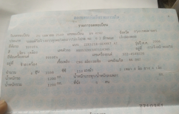 ขาย แล้ว ครับ ขอบคุณท่านที่สนใจ อัลติส ปี 06  เล่มพร้อม 39,000 บาท