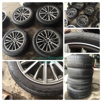 ขายล้อ15" SSW กว้าง6.5 4รู100 +ยางปี13 4วงราคา 6,900