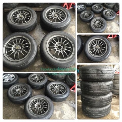 ขายล้อ15" RE30 กว้าง7 4รู100/114 +ยาง 4วงราคา 7,500