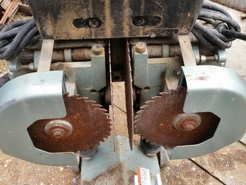 มาอีกตัวครับ เครื่อตัดไม้ ผ่าไม้ บากไม้ สำหรับหัวเสา หรืองานอื่น อเนกประสงค์ ไฟ 110v เก่าญี่ปุ่น