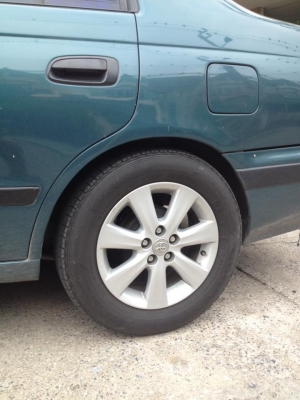 ล้อพร้อมยาง 5รู100 สภาพสวย ไม่มีรอย