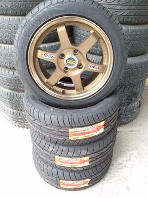 ขายล้อTE37ขอบ15กว้าง7 4รู100พร้อมยางใหม่195/50/15  4 ล้อ