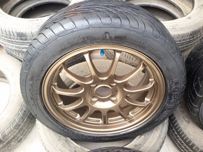 ขายล้อขอบWHEELS 15 4รู 100 กว้าง6.5 พร้อมยาง195/50/15 4 ล้อ