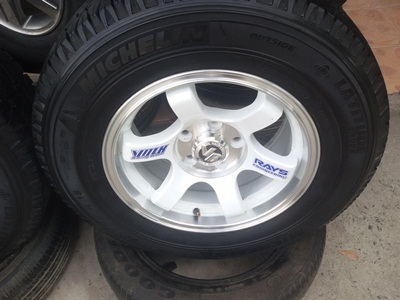 ขายล้อTE37 5 รูขอบ15 7.5 off30 รถกะบะ พร้อมยาง 4 ล้อ