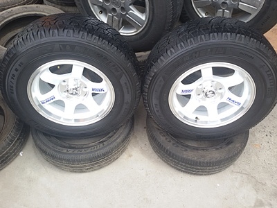 ขายล้อTE37 5 รูขอบ15 7.5 off30 รถกะบะ พร้อมยาง 4 ล้อ