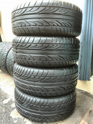 ขายยาง ACCELERA ALPHA 195-50-15 ปลายปี14 ลงพื้นปี15 เหมือนได้ยางใหม่ ดอก99\% ชุดละ 4,400 บาท