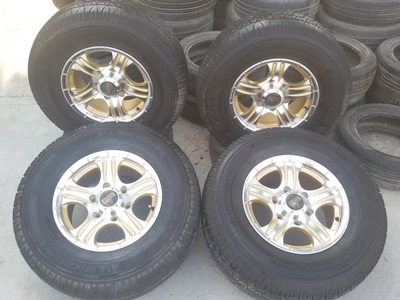 ขายล้อขอบ15 6รู MASTER DRAGON2 พร้อมยาง255 70 15 ปี12 4 ล้อ