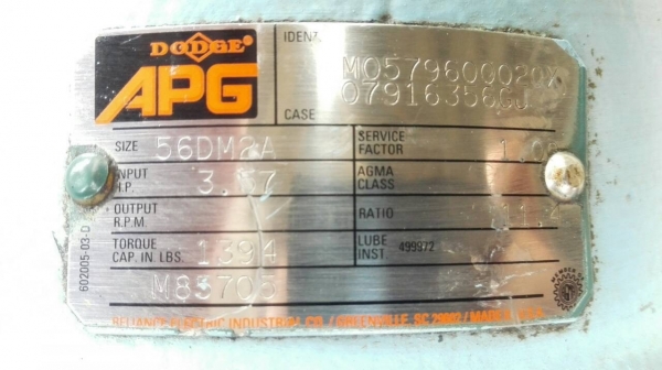 Sale>>หัวเกียร์ทด DODGE APG made in USA. อัตราทด 1:11 มี 4 ตัว โทร 089-2499-123