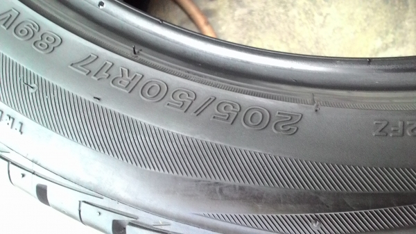 205/50R17 BRIDGESTONE my sport ปี2013 มี 2 เส้น tel.081-427-3941