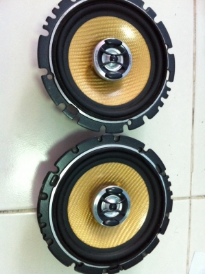 ลำโพง Pioneer TS-J1600A 2ทาง 6.5นิ้ว โครงหล่อ หน้าเคฟล่า สภาพสวย มือ2 ญี่ปุ่น