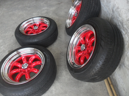 ล้อแท็ก 16นิ้ว 4รู100/114 กว้าง9นิ้ว ล้อใหม่พร้อมยางเปอเซน 4 ล้อ ราคา 10900 บาท