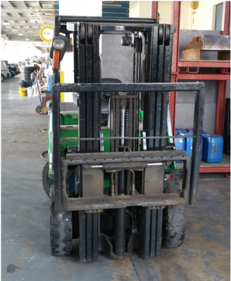 จำหน่ายรถ Mitsubishi FD25  2.5 ตัน ดีเซล (นำเข้า) เสาเข้าตู้ 3 ท่อน 4.7 เมตร + Side Shift